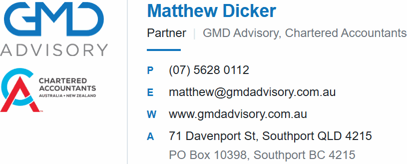 GMD Advisory email signature